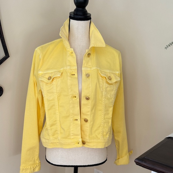 Michael Kors Jackets & Blazers - Michael Kors Sunny Yellow Jean Jacket